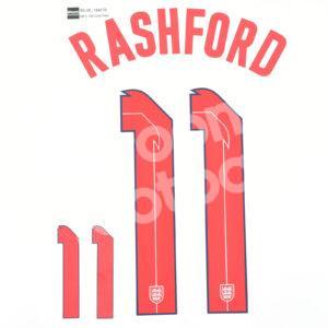 UEFA Euro 2020 2021 England Home Name Number Set #11 RASHFORD Repro