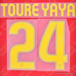 2008-10 Barcelona Home Name Number Set #24 TOURE YAYA Repro - Image 1