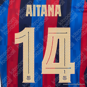 2022-23 Barcelona Home Name Set #14 AITANA (HQ Repro) - Image 1