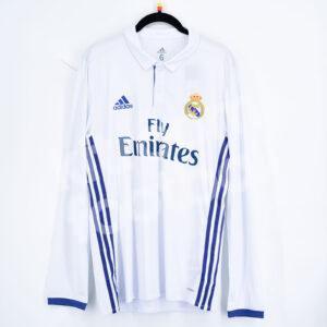 2016-17 Real Madrid Player Issue Home Shirt Adizero Size 6 Long Sleeves - Image 1