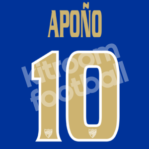 2008-09 Malaga CF Name Number Set #10 APOÑO Repro v1