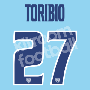 2009-10 Malaga CF Home Name Number Set #27 TORIBIO Repro