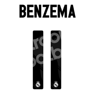 2009-10 Real Madrid Home Name Number Set #11 BENZEMA Repro