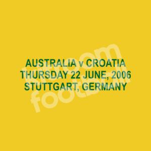 FIFA World Cup 2006 Australia Match Detail Patch MDT Home vs Croatia Repro
