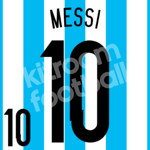 FIFA World Cup 2014 Argentina Home Name Number Set #10 MESSI Player Size Repro v2 - Image 1