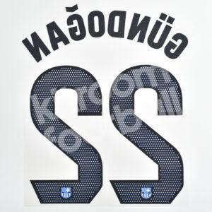2023-24 Fc Barcelona Away Name Number Set #22 GUNDOGAN La Liga Repro - Image 3