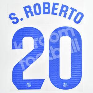 2023-24 Fc Barcelona Away Name Number Set #20 Sergi ROBERTO La Liga Repro