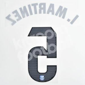 2023-24 Fc Barcelona Away Name Number Set #5 Iñigo MARTINEZ La Liga Repro - Image 3