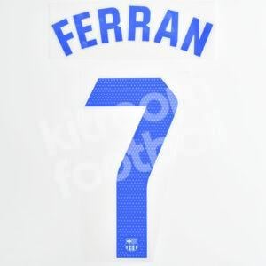 2023-24 Fc Barcelona Away Name Number Set #7 FERRAN La Liga Repro