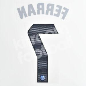 2023-24 Fc Barcelona Away Name Number Set #7 FERRAN La Liga Repro - Image 3