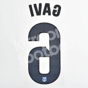 2023-24 Fc Barcelona Away Name Number Set #6 GAVI La Liga Repro - Image 3