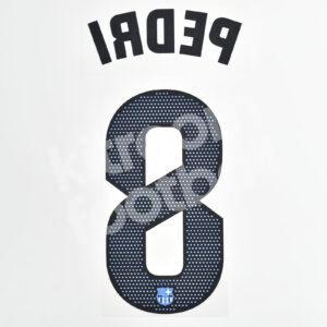 2023-24 Fc Barcelona Away Name Number Set #8 PEDRI La Liga Repro - Image 3