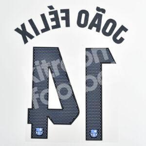 2023-24 Fc Barcelona Away Name Number Set #14 JOAO FELIX La Liga Repro - Image 3