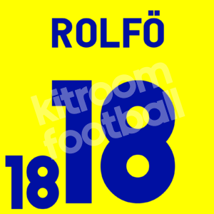 2020 Sweden Womens Olympics Home Blue Name Number Set #18 ROLFÖ Repro