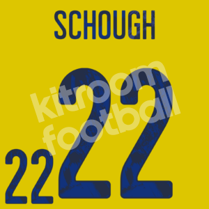 2022 Sweden UEFA EURO 2022 Blue Name Number Set #22 SCHOUGH Repro