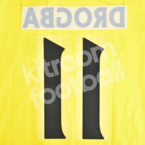 2014-15 Chelsea Away Navy Blue Name Number Set #11 DROGBA Premier League Repro - Image 3