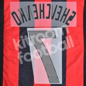2002-04 AC Milan Home Name Number Set #7 SHEVCHENKO Repro - Image 3