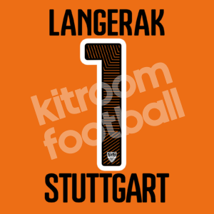 2015-16 Vfb Stuttgart Goalkeeper Name Number Set #1 LANGERAK Repro