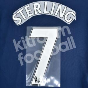 2015-16 Manchester City Away Name Number Set #7 STERLING Premier League Repro