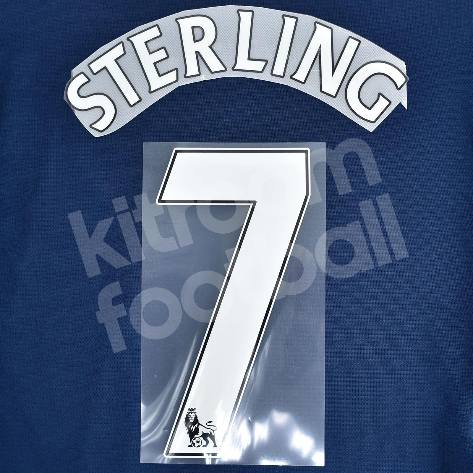 2015-16 Manchester City Away Name Number Set #7 STERLING Premier