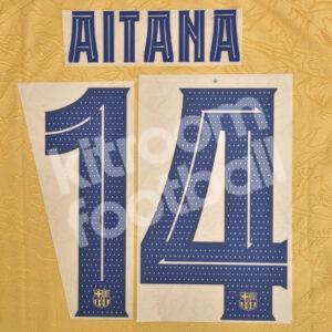 2022-23 Barcelona Name Number Set Womens #14 AITANA Repro