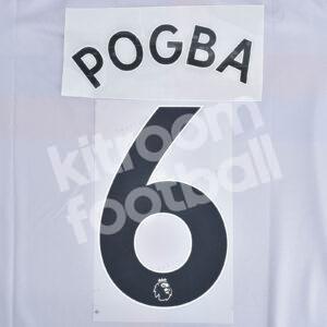 2017-22 Manchester United Away Black Name Number Set #6 POGBA Premier Repro