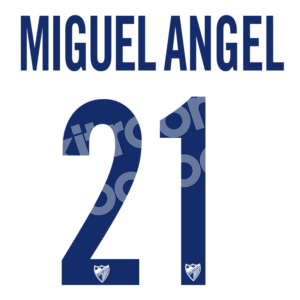 2003-04 Malaga CF Name Number Set #21 MIGUEL ANGEL Repro