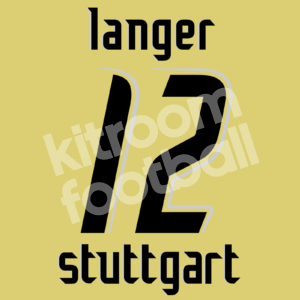 2007-08 Vfb Stuttgart Goalkeeper Name Number Set #12 LANGER Repro