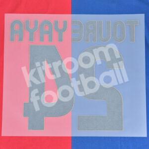 2008-10 Barcelona Home Name Number Set #24 TOURE YAYA Repro - Image 3