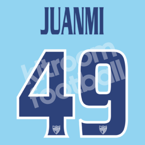 2009-10 Malaga CF Home Name Number Set #49 JUANMI Repro