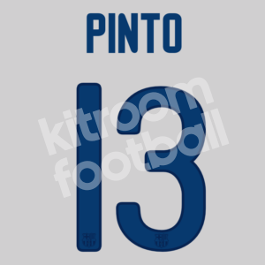 2011-12 Barcelona Goalkeeper Name Number Set #13 PINTO Blue Repro
