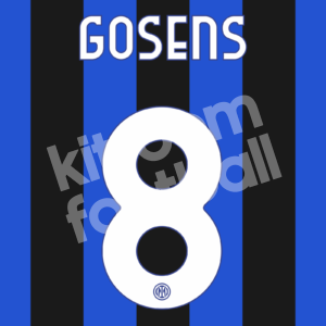 2022-23 Inter Milan Home Name Number Set #8 GOSENS Repro