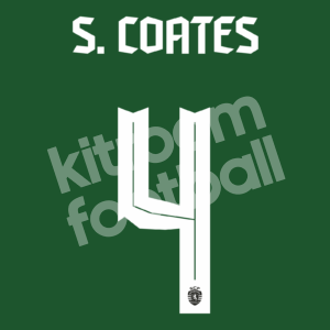 2022-23 Sporting Lisboa Home Name Set #4 S. COATES Portugal Repro