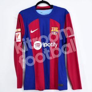 2023-24 Barcelona Home Player Issue Shirt #2 JOAO CANCELO Size M La Liga Long Sleeves - Image 4