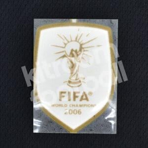 FIFA World Cup Champions 2006 Italy Home Patch Badge White Flock Repro - Image 3