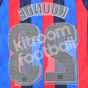 Original Player Issue 2022-23 Barcelona Home Name Number Set #23 KOUNDE La Liga - Image 3