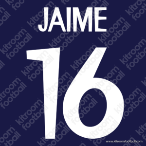 1998-99 Real Madrid Away & Third Name Set #16 JAIME (Repro)