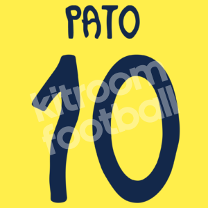 2016-17 Villarreal Home Name Number Set #10 PATO Repro