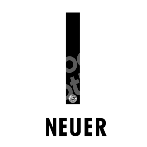2011-18 Bayern Munich Name Number Set #1 NEUER 25cm Player Size Repro