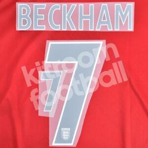 UEFA EURO 2004 England Name Number Set Away #7 BECKHAM Repro