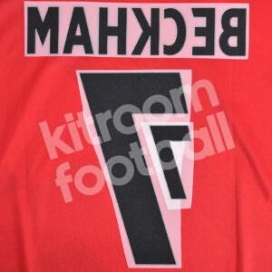 UEFA EURO 2008 England Name Number Set Away #7 BECKHAM Repro - Image 3