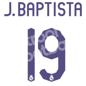 2007-08 Real Madrid Home Name Number Set #19 Julio BAPTISTA Repro