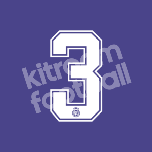 1992-94 Real Madrid Away Number #3 Hummel White Repro