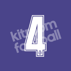 1992-94 Real Madrid Away Number #4 Hummel White Repro