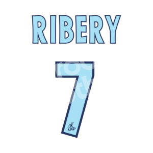 2005-06 Olimpique Marseille Home Name Number Set #7 RIBERY Ligue One Repro - Image 1