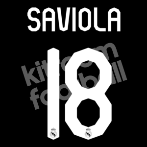2007-08 Real Madrid Away Name Number Set #18 SAVIOLA Repro