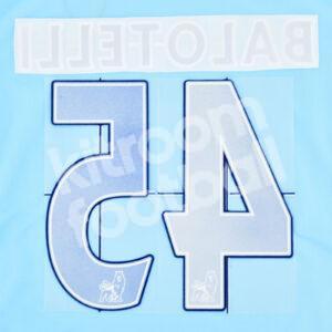 2011-12 Manchester City Home Name Number Set #45 BALOTELLI Flock Repro - Image 3