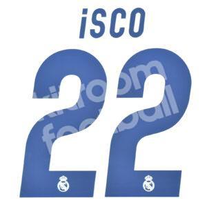 2016-17 Real Madrid Home Name Number Set #22 ISCO Repro