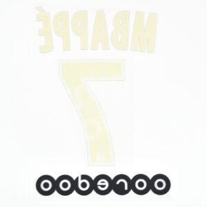 2018-19 PSG Paris Away Name Number Set #7 MBAPPE Ligue One Repro - Image 3