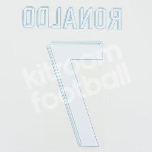 Official Reissue 2017-18 Real Madrid Home Name Number Set #7 RONALDO - Image 3